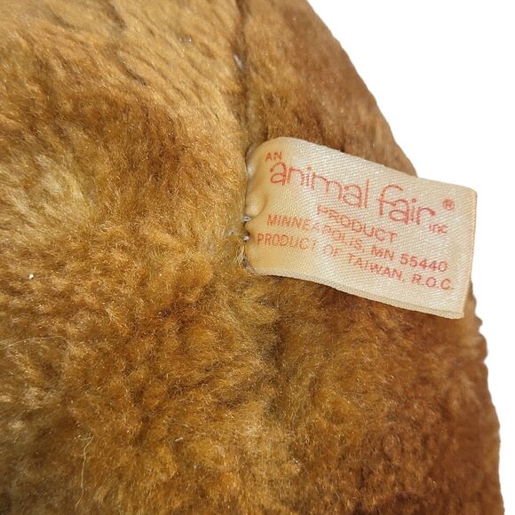 Vintage Animal Fair‎ Inc Plush Hippo Sitting Brown Stuffed Animal #9609A 10" - Picture 8 of 10